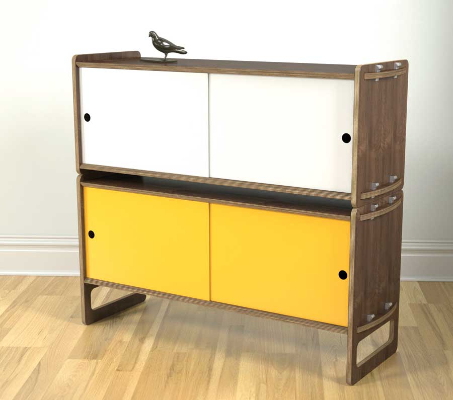 Key modular storage, Housefish, Short module: $498; medium: $548; tall: $598 www.housefish.com, FSC-certified maple or walnut veneer plywood with zero-VOC finish